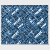 Blue Rock Pop R & B - Whitepaper zum Ablesen von M Geschenkpapier (Flach)