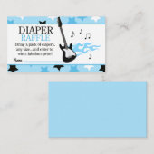 Blue Rock Star Babydusche Windelwanne Begleitkarte (Vorne/Hinten)