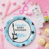 Blue Rock Star Gitarre Rock-a-Bye Rocker Rockstar Pappteller (Party)