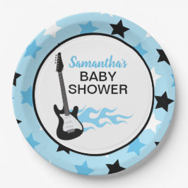 Blue Rock Star Gitarre Rock-a-Bye Rocker Rockstar Pappteller