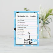 Blue Rock Star wünscht Babyberatungskarten Hinweiskarte (Stehend Vorderseite)