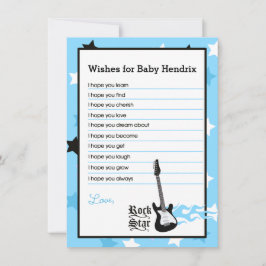Blue Rock Star wünscht Babyberatungskarten Hinweiskarte
