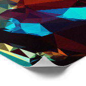 Blue Rocket - Kubistika von Boris Draschoff Poster (Ecke)