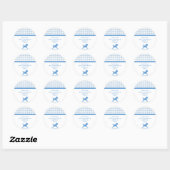 Blue Rocking Horse Address Stickers (Blatt)