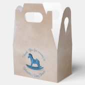 Blue Rocking Horse Baby Boy Custom Geschenkschachtel (Geöffnet)