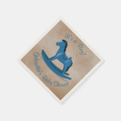 Blue Rocking Horse Baby Dusche Serviette (Ecke)