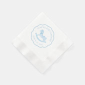 Blue Rocking Horse Boy Baby Shower Napkins Serviette (Ecke)