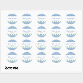 Blue Rocking Horse Save the Date Stickers (Blatt)