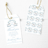 Blue Rocking Pferd Boho Baby Boy Dusche Danke Geschenkanhänger