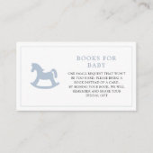 Blue Rocking Pferd Boy Baby Showbuchanfrage Begleitkarte (Vorderseite)