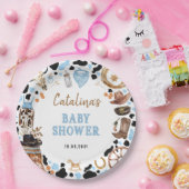 Blue Rodeo Cowboy-Baby-Party Pappteller (Party)