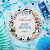 Blue Rodeo Cowboy Baby Shower Pappteller (Party)