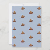 Blue Rodeo CowBoy Kindergeburtstag Einladung (Rückseite)