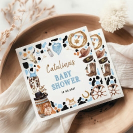 Blue Rodeo Western Cowboy Baby Dusche Serviette