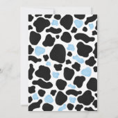 Blue Rodeo Wild West Cowboy Boy Baby Dusche Einladung (Rückseite)