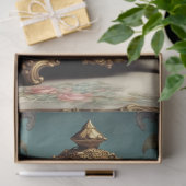 Blue Rokoko Parfüm Flasche 2 Decoupage Paper Seidenpapier (Geschenk)