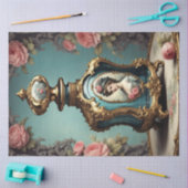 Blue Rokoko Parfüm Flasche 2 Decoupage Paper Seidenpapier (Basteln)