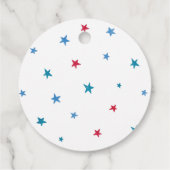 Blue Rolling Bowling Birthday Party Geschenkanhänger (Rückseite)