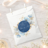 Blue Romance Floral Wedding Geschenktütchen (Ausgeschnitten)
