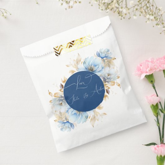 Blue Romance Floral Wedding Geschenktütchen (Versiegelt)