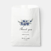 Blue Romantic Eleganto Floral Gastgeschenk Hochzei Geschenktütchen (Vorderseite)