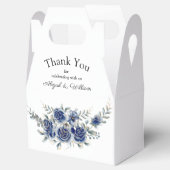 Blue Romantic Floral Botanic Gastgeschenk Hochzeit Geschenkschachtel (Geöffnet)