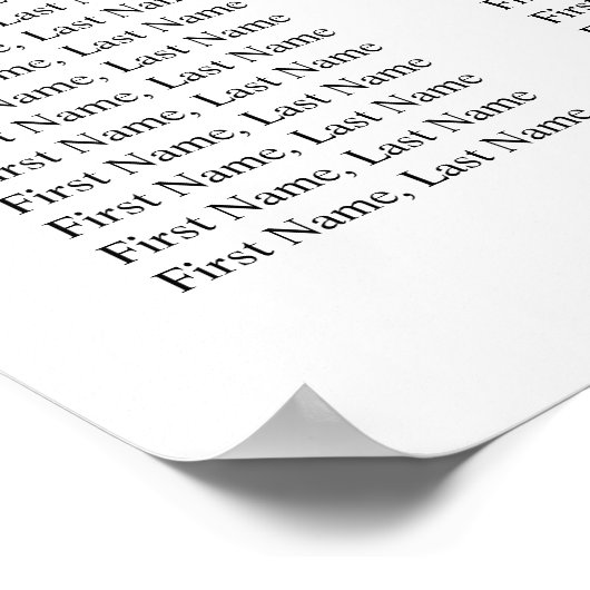 Blue Romantic Floral Wedding Seating Chart Poster (Ecke)