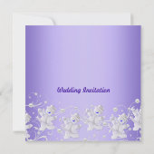 Blue Romantic Snowman Wedding Einladung (Rückseite)