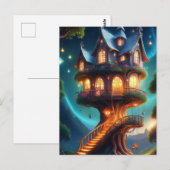 Blue Roof Treehouse Postkarte (Vorne/Hinten)