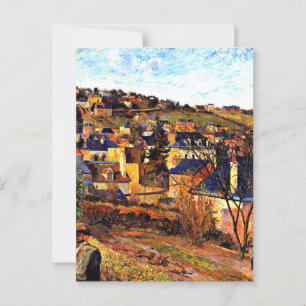 Blue Roofs of Rouen, Paul Gauguin Malerei Postkarte