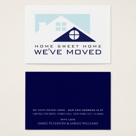 Blue Rooftop, Änderung der Adresskarte (Vorne & Hinten)