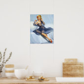 Blue Room Button Up Poster (Küche)