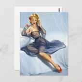 Blue Room Button Up Postkarte (Vorne/Hinten)