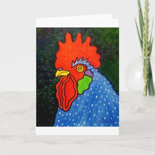 Blue Rooster 14 Karte (Vorderseite)