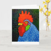 Blue Rooster 14 Karte (Gelbe Blume)