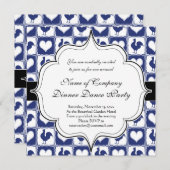 Blue Rooster American Country Farm Muster Einladung (Vorne/Hinten)