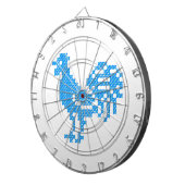 Blue Rooster Dartscheibe (Vorderseite rechts)