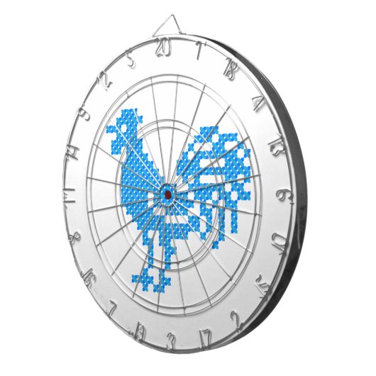 Blue Rooster Dartscheibe (Vorderseite rechts)