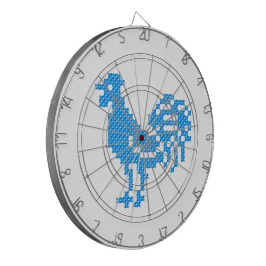 Blue Rooster Dartscheibe (Vorderseite Links)