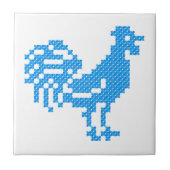 Blue Rooster Fliese (Vorderseite)