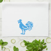 Blue Rooster Handtuch (Gefaltet)