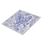 Blue Rooster Hühnerinsekt Bauernhof Rustikale Kuns Fliese (Seite)