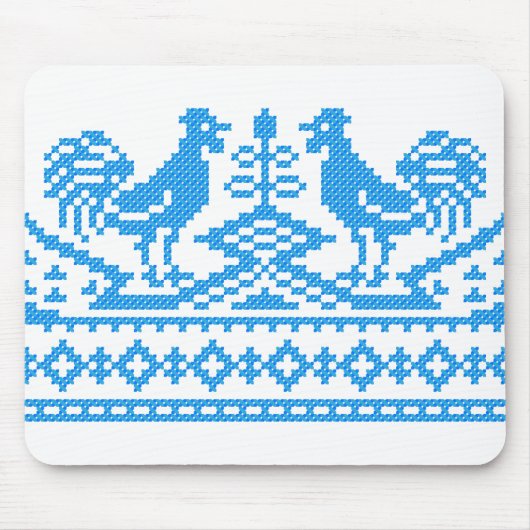 Blue Rooster Kreuzstich Mousepad (Vorne)