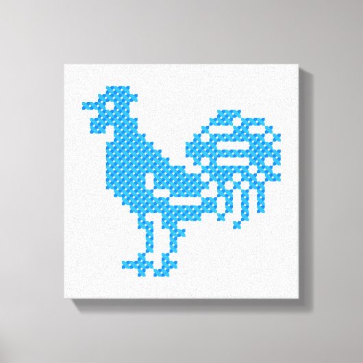 Blue Rooster Leinwanddruck (Vorderseite)