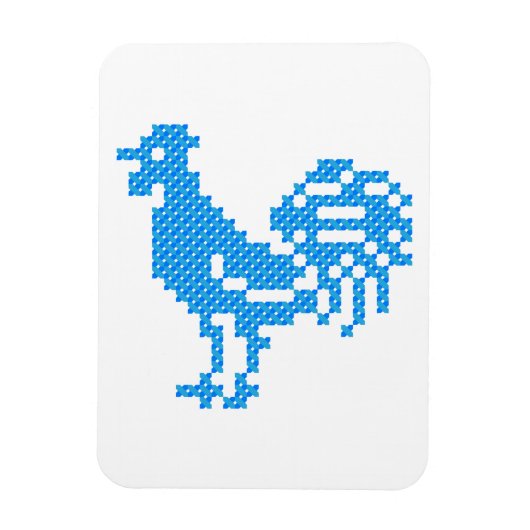 Blue Rooster Magnet (Vertikal)