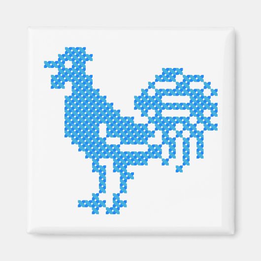 Blue Rooster Magnet (Vorne)