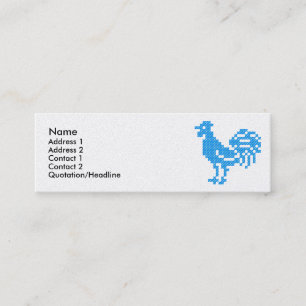 Blue Rooster Mini Visitenkarte