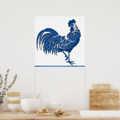 Blue Rooster Poster (Küche)