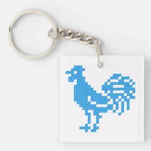 Blue Rooster Schlüsselanhänger