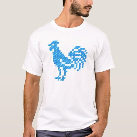 Blue Rooster T-Shirt (Vorderseite)